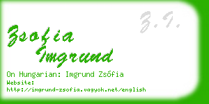 zsofia imgrund business card